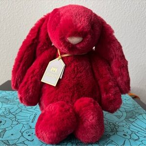 BNWT / Authentic Jellycat Bashful Luxe Bunny Scarlett